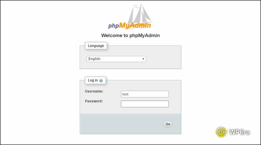 phpmyadmin-login-page